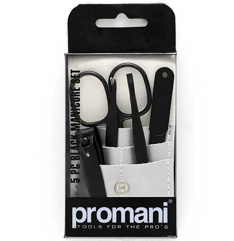 [PR-115] Promani 5 Pcs Black Manicure Set